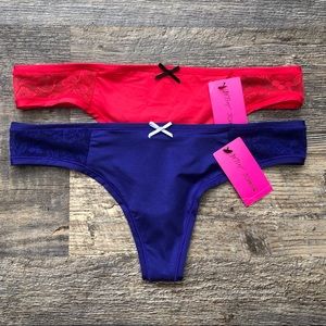 Betsy Johnson panties, underwear, thong, size S